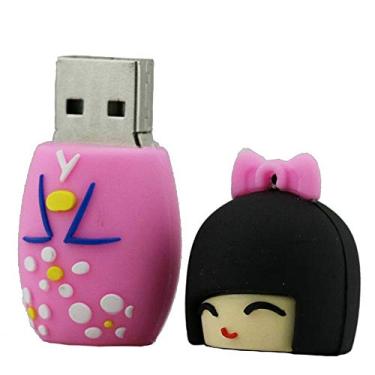 Imagem de 32GB Japanese Girl Model USB Flash Drive USB 3.0 Dispositivo de Armazenamento USB Flash Disk USB Drive USB 3.0 Memory Stick USB Stick U Disk Pen Drive USB Flash Memory USB Disk - Rosa