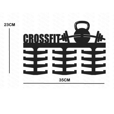 Imagem de Porta Medalhas Crossfit Esporte Decorativo Com 18 - 24 Ganchos MDF 3mm Vazado
