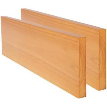 Imagem de Kit de 2 Prateleiras 50cm em Verniz Incolor - Organizador para Parede - Sala, Quarto, Cozinha e Escritório