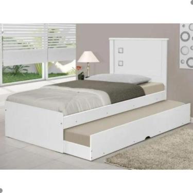 Imagem de Bicama Com Cama Auxiliar Bibox Solteiro Diversas Cores - Branco - Casa