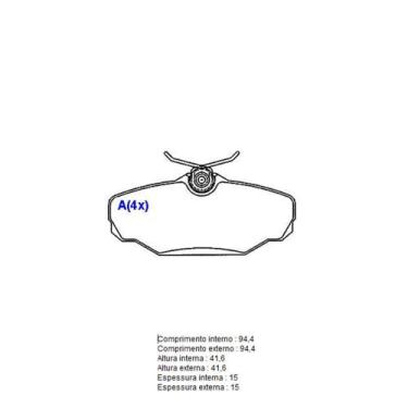 Imagem de Pastilha Freio Convencional Traseira Sem Alarme Sistema Varga 1082 Syl