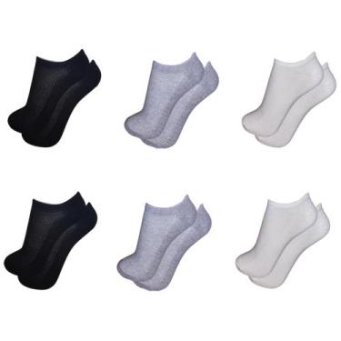 Imagem de Kit 12 Meias Soquete Cano Baixo Masculina Adulto  - Altomax, Sortida, 
