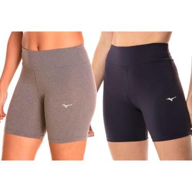 Imagem de KIt 2 Bermudas Femininas Mizuno Essence, Roxo, G