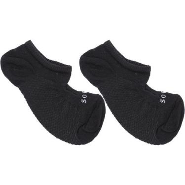 Imagem de Meia Soft Canoa Indi Esportiva Atoalhada Feminina, Preto, U