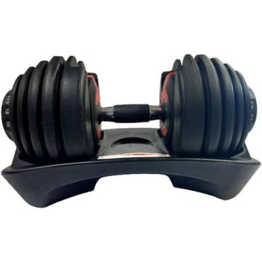 Imagem de Halter Regulável 24kg Dumbell Ajustável Anilha Dumbbell Drum - OCCY