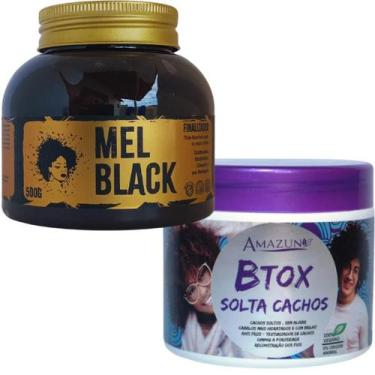 Imagem de Mel Cola de Cachos Mel Black 500g + Botox Solta Cachos 500g