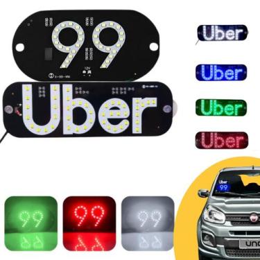 Imagem de Placa Identificação Painel Led Letreiro 99 Ub Luminoso Carro Suporte L