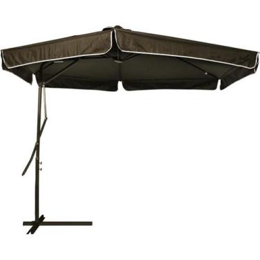 Imagem de Ombrellone Suspenso Regulável Alavanca Marrom 3,00 metros - Bel Lazer