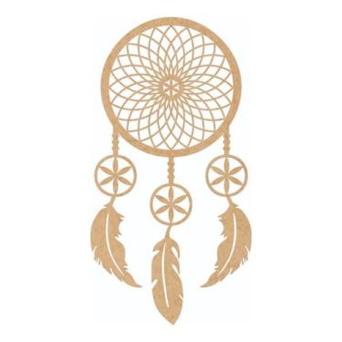 Imagem de Quadro Decorativo Mdf Cru Filtro Dos Sonhos 40X20Cm - Doce Arte Em Mad