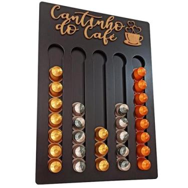 Imagem de Porta Cápsulas De Café Nespresso Cor Preto Cantinho Do Café - Co2Beer