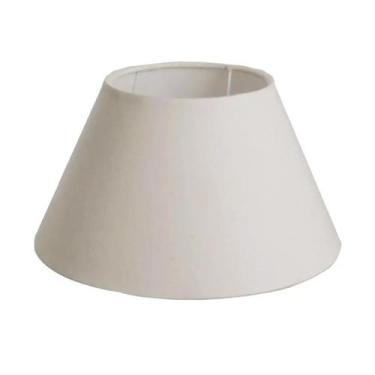 Imagem de Cúpula Para Abajur Tecido Algodão 30 cm x 15 cm x 45 cm Bege, Preto e 