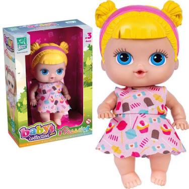 Imagem de Brinquedo Bebê Baby Boneca Pequena P/ Meninas Mini Passeio Articulada 