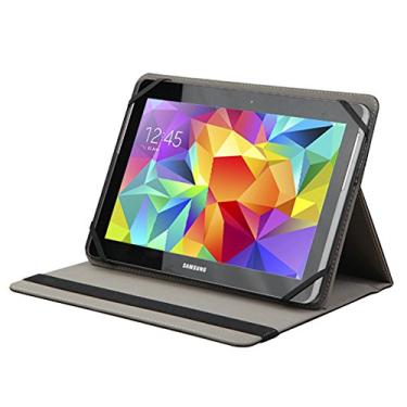 Imagem de Amzer AMZ202166 Capa de couro universal ajustável com suporte para tablet de 9 a 10 polegadas, eBook, iPad, Samsung Tab, preta