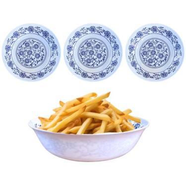 Imagem de 3 Tigelas Bowl Pote Em Melamina Portuguesa Decorado 850ml - Fx
