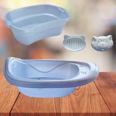 Imagem de Bacia bebe 17 l banheira banho 22 l e saboneteira kit - PLASTBRASIL, A