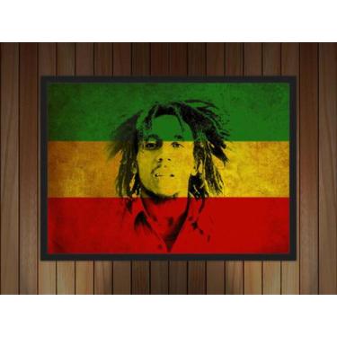 Imagem de Quadro Decorativo Bandas Bob Marley Reggae Com Moldura Salas e Quartos