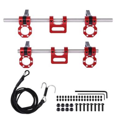 Imagem de AllinRC Adjustable Aluminum Front Rear Bumper Mount with Winch Shackles for TRX4 Trx6 Axial Scx10 Gen7 Gen8 1/10 RC Crawler Upgrades