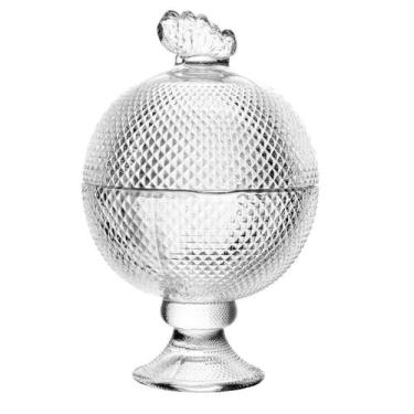 Imagem de Potiche de Cristal com Pé Borboleta Butterfly 13cm Wolff C20740, Incol