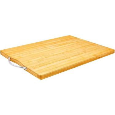 Imagem de Tábua De Corte Cozinha Ecológico De Bambu C/ Alça 40cm - Mimo Style