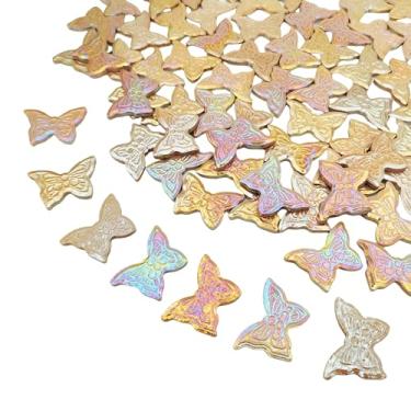 Imagem de Azulejos de mosaico arco-íris de cerâmica borboleta de 500 g, peças de mosaico iridescente misto para artesanato DIY, pratos, vasos de flores, porta-copos, vasos, mosaico feito à mão para decoração