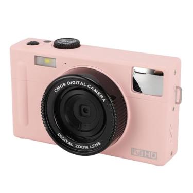 Imagem de Câmera Digital, Tela Colorida de 3 Polegadas, Filmadora HD 48MP 1080P, Câmera de Apontar e Disparar, Câmera de Vídeo Portátil Com Zoom Automático de 4X para Crianças,