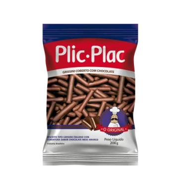 Imagem de Biscoito Plic Plac Grissini 200g - Escolha o Sabor - Plic-Plac, Chocol