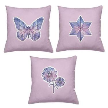Imagem de Kit 3 Almofadas Decorativas Cheias 40 x 40 Estrela - Deluzz