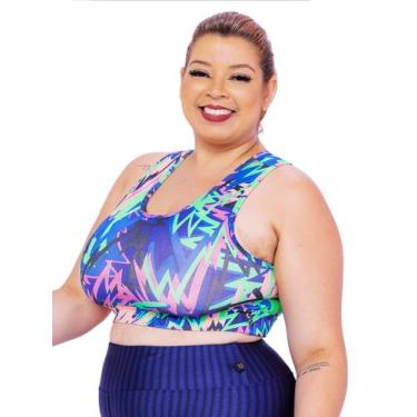 Imagem de Top Plus Size Essencial  Estampado Costa Nadador Conforto dia a dia - 