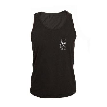 Imagem de Regata Masculina Algodão Paz E Amor Estampada Moderna - Ragor, GG, Pre