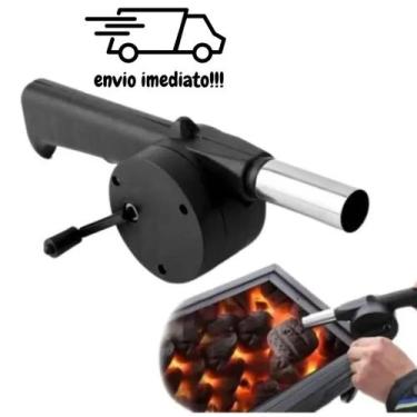 Imagem de Soprador Acendedor Manual Fogo Churrasqueira para Churrasco Lareira Ca