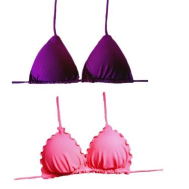 Imagem de Kit com Biquíni cortininha e Biquíni frufru com bojo - DE UMA MARIA PA