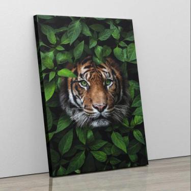 Imagem de Quadro Canvas Decorativo Tigre Escondido CAN7100 - Futura Decor