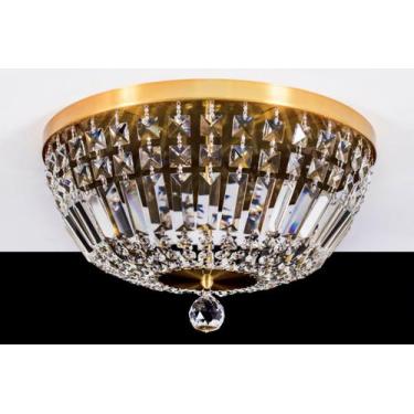 Imagem de Lustre Plafon Cristal Egícipio 50cm Redondo Dourado 612/50 - IluminaMu