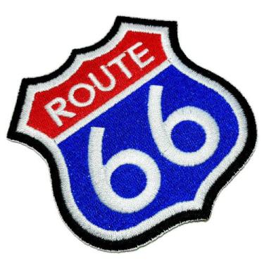 Imagem de Rota 66 EUA Patch Bordado Termo Adesivo Para Colete Jaqueta - BR44
