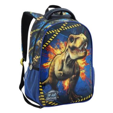 Imagem de Mochila Infantil Costas Dinossauro Dino World Escolar Azul Seanite , D