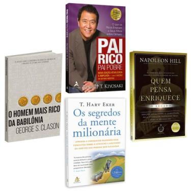Imagem de Kit 4livros, Pai Rico, Pai Pobre + O Homem Mais Rico da Babilônia + Os