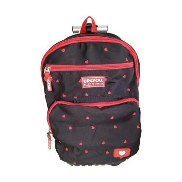 Imagem de Mochila De Rodinhas 360º Hearts Preta Up4You - Luxcel