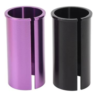 Imagem de Liga de Alumínio CNC Usinado CD Textura Ciclo Selim Reduzindo Calço de Manga Instalação Rápida para Vários Ciclos (27,2-30,8 mm)