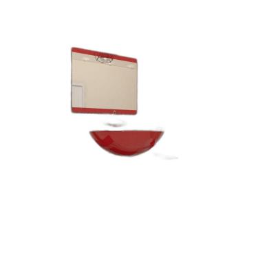 Imagem de Gabinete De Vidro 45Cm Ac Com Cuba Redonda Vermelho Ferrari