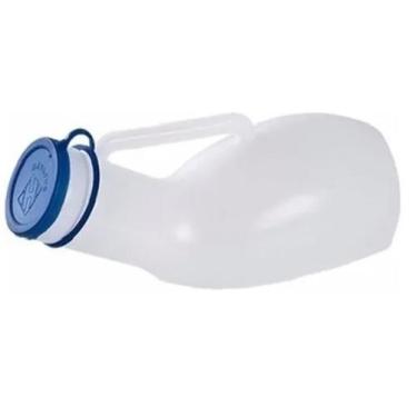 Imagem de Papagaio (urinol) de plástico com tampa 1L - Cellpus