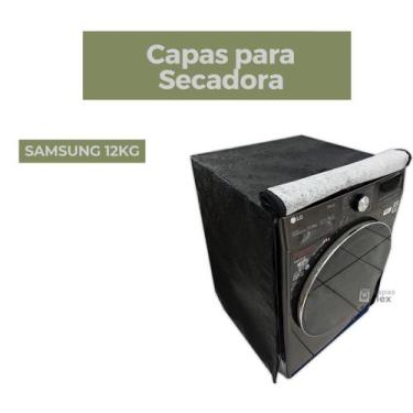 Imagem de Capa secadora samsung 12kg impermeável flex - Capas Flex, PRETO