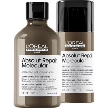 Imagem de Kit Loreal Absolut Repair Molecular Shampoo 300ml e Leave-in 100ml - L