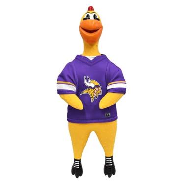 Imagem de Little Earth 320195-VIKG: Minnesota Vikings Team Brinquedo de galinha de borracha