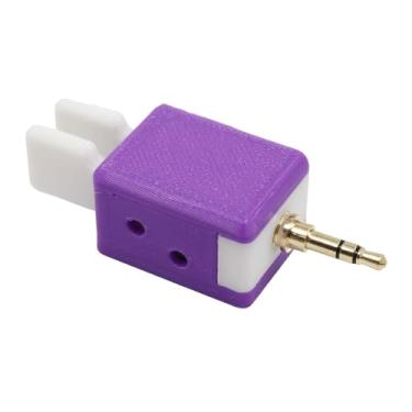Imagem de AsrMyjcx Chave CW de remo duplo, força ajustável dos dedos, código Morse, portátil, multifuncional, resistente, mini, compatível com firmware CEC Key, Roxo