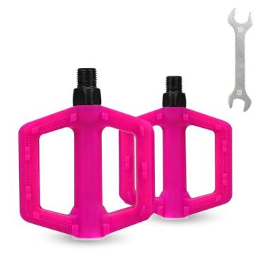 Imagem de ZUKKA Pedais de bicicleta de 1/2 polegada Pedais de bicicleta antiderrapantes para crianças com tiras refletivas nas laterais Várias cores para bicicleta de montanha bicicleta infantil estilo livre