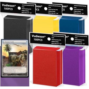 Imagem de Capas para cartões colecionáveis de 500 quilates capas para cartões MTG, protetor de cartão esportivo para photocard (5 cores)