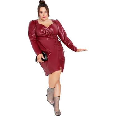 Imagem de City Chic Vestido feminino plus size - Cindy True Red, Verdadeiro vermelho, 54