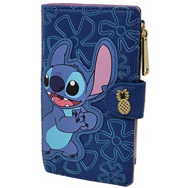 Imagem de Loungefly Carteira Disney Stitch com aba de encaixe, Multicor, Carteira clutch