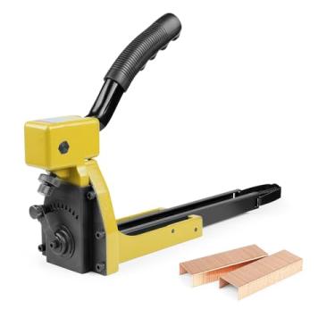 Imagem de HB3518 Grampeador manual de fechamento de caixa, calibre 16, coroa de 3 cm, grampos de papelão de 9,5 cm de comprimento, grampeador de papelão, pistola de papelão ondulado para fechar caixas dobráveis