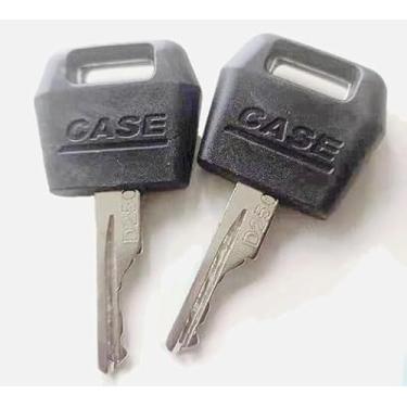 Imagem de 3 peças de chaves de ignição pretas chave de substituição de equipamento pesado para capa IH trator retroescavadeira D250 para estojo/chave de caixa de escavadeira colheitadeira internacional,